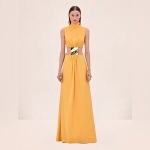 Alexis Prague Dress - High Neck Cut Out Gown - Size XS